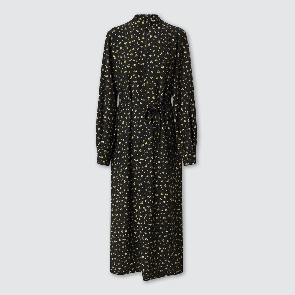 NWT EDITED Dalary maxi dress black and yellow pattern 🌻 - Picture 7 of 8